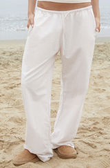 PacSun Pink Striped Wide Leg Pants Photo 0