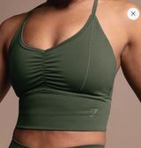 Gymshark Women's Longline Sports Bra - green XS Photo 0