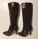 Max Studio brown high heeled boots platform women size 7 1/2 M Photo 0