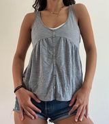 Grey Babydoll Tank Top Photo 0