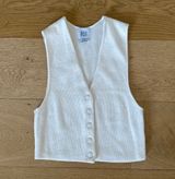 BDG - Giselle Cropped Sleeveless Sweater Vest in White Photo 0