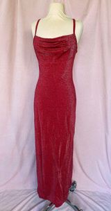 All That Jazz Vintage 1990s Red Sparkle Formal Maxi Dress L Large Photo 0