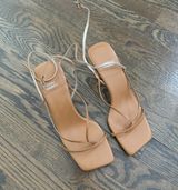 Jeffrey Campbell fluxx sandal in neutral 7.5 strappy kitten heel Photo 0