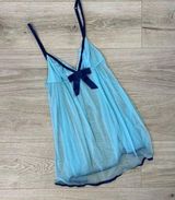 Victoria’s Secret Angels Blue Mesh Chamise Dress Photo 0