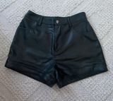 Forever 21 Black Leather Shorts Photo 0