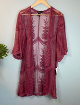 Miss Chievous Pink Floral Lace Cardigan Photo 0