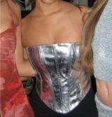 Silver Strapless Corset Top Photo 0