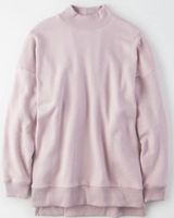 Lavender Mock Neck Sweatshirt Photo 0