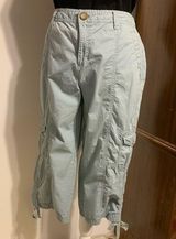 Merona Light Blue Cargo Capri Pants Photo 0