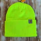 Carhartt Hi Vis Yellow Style AH4597-M Cuffed Knit Beanie Photo 0