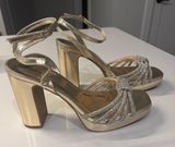Bamboo Gold Embellished Heels Photo 0