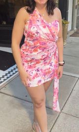 Hello Molly GIRL IN THE ROOM MESH MINI DRESS PINK Photo 0