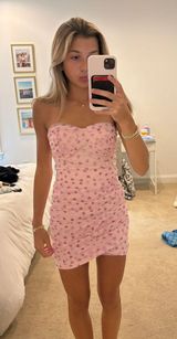 Fifi mesh mini dress in pink Photo 0