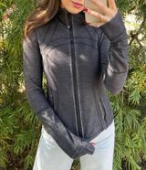 RARE  Define Jacket Sz 6 Denim In Black Slub Denim / Heathered Black Photo 0