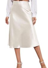 A-line Midi Satin Skirt Size XS Photo 0