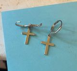 Stainless Steel Cross Earrings Photo 0