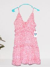 Boutique Red Summer Floral Dress Photo 0