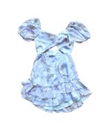 Lilac Floral Puff Sleeve Ruffled Mini Dress Photo 0