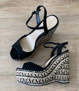 Schutz  Platform sandal Wedges Black Pattern Photo 0