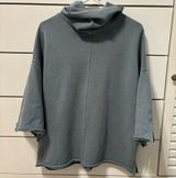 Free People Blue Turtleneck Pullover Photo 0