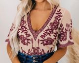 Bailey rose Embroidered Body Suit Photo 0
