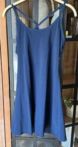 Outdoor Voices exercise dress navy tennis shorts pocket workout sleeveless Photo 0