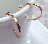 Open hoop earrings in gold Photo 0