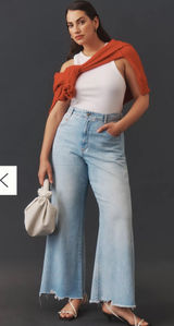 Anthropologie Pilcro Adi Regenerative Cotton Mid-Rise Flare Jeans in Safie Wash Photo 0