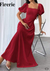 SHEIN red puff dress Size XS Photo 0