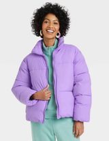 Purple Puffer Jacket Photo 0
