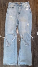 Altar’d State Wide Leg Ripped Jeans Photo 0