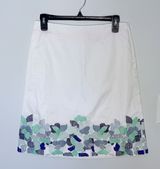 Boden USA Boden White Embroidered Beaded Hem Pencil Skirt Size 6 R Business Work Clothes Photo 0