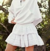 Aerie White Ruffle Skirt Photo 0