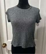 American Eagle Outfitters soft and sexy Gray Cap Sleeve Crop T-Shirt Photo 0