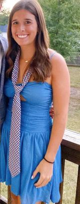 Blue Cut Out Dress Photo 0