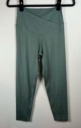 Offline by Aerie Real Me Xtra 7/8 Crossover Leggings Green Buttery Soft Large Photo 0
