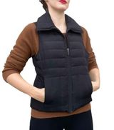 Kenneth Cole Reaction Black Down Feather Filled Puffer Vest Size Medium Photo 0