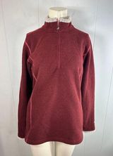 Kuhl  Women's size Large collared quarter zip in burgandy Photo 0