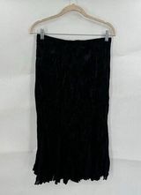 VTG Ticket Midi Skirt Women Medium Black Velour Witchy Gothic Steampunk Photo 0