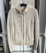 - Sleeping on Snow small cream cable knit zip up cardigan sweater Photo 0