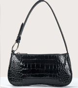 ASOS Minimalist black Crocodile Embossed Bag Photo 0