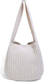 Shoulder Handbags Hand crocheted Bags White Photo 0