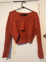Forever 21 Cropped Burnt Orange Sweater Photo 0