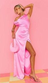 Show me your mumu Jodie Dress in pink Luxe satin size xs NWT Photo 0