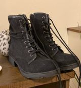 Black Combat Boots Size 7.5 Photo 0