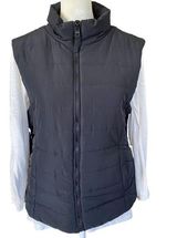 Aeropostale women’s black sleeveless zip up vest size medium fully lined Photo 0