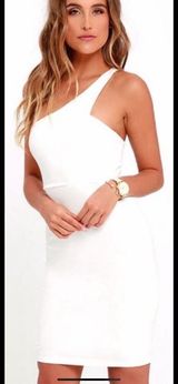 Lulus White One shoulder Dress Photo 0