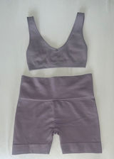 Set Active Lavender Bralette and Shorts Set Photo 0