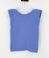 Free People Intimately Blue Crew Neck Cap Sleeve Open Back Cropped Top Medium Photo 0