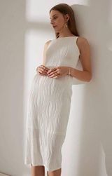 RIHOAS The Water Ripple Textured Cami Dress 73 White Size L Photo 0